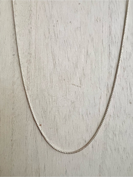 Jewelry - Minimal Sterling Silver Box Chain Necklace for Women - Sleek Everyday Layering
